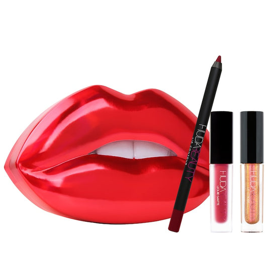 Huda Beauty Contour Strobe Lip Set