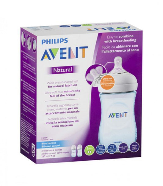 AVENT NATURAL 1M+ 260ML SCF035/27 (2ببرونة لبني)