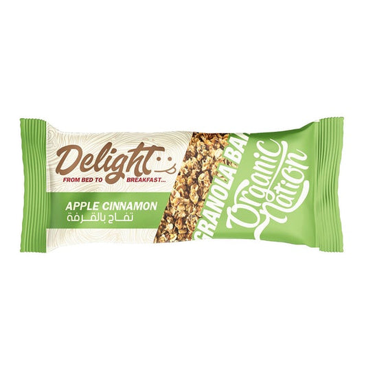 بار ديلايت العضوي بنكهة التفاح والقرفة