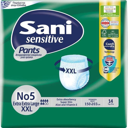 SANI SENSITIVE PANTS XX LARGE 14PCS