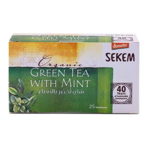 SEKEM ORGANIC GREEN TEA WITH MINT 25 ENVELOP