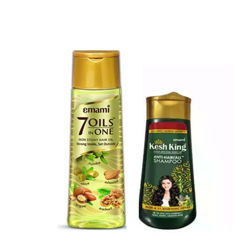 EMAMI 7 OILS IN ONE 200ML+KESH KING SHAMPOO OFF