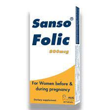 SANSO FOLIC 800MG 28CAP