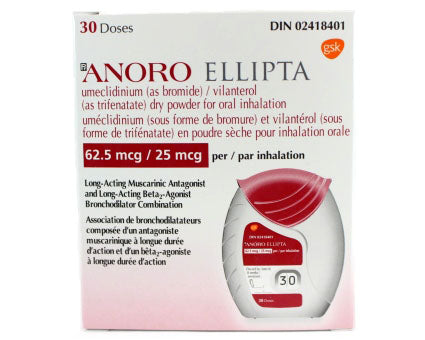 ANORO ELLIPTA 62.5/25MCG INHALER 30 METERED