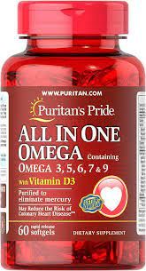 PURITANS PRIDE ALL IN ONE OMEGA &VIT D3 60SOFT