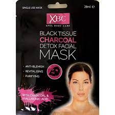 XBC BLACK TISSUE CHARCOAL DETOX FACE MASK 28ML
