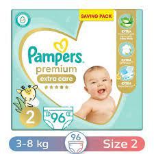 PAMPERS (PREMIUM CARE 2) 3-6KG 96 PCS سعودى