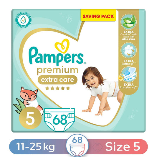 PAMPERS (PREMIUM CARE 5) 11-25 KG 68 PCS سعودى