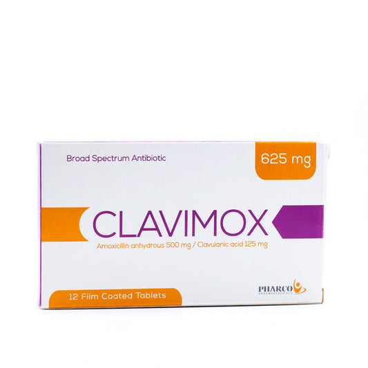 CLAVIMOX 625 MG12 TAB