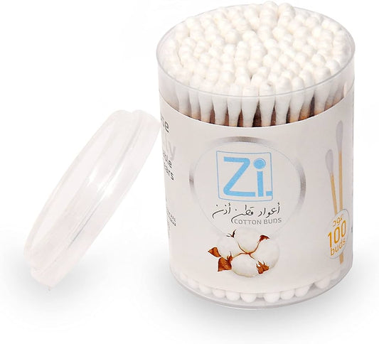 ZI COTTON BUDS 100 BUDS اعواد قطن اذن خشب