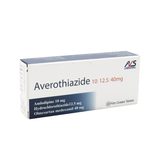 AVEROTHIAZIDE 10 / 12.5 / 40 MG 30 TAB