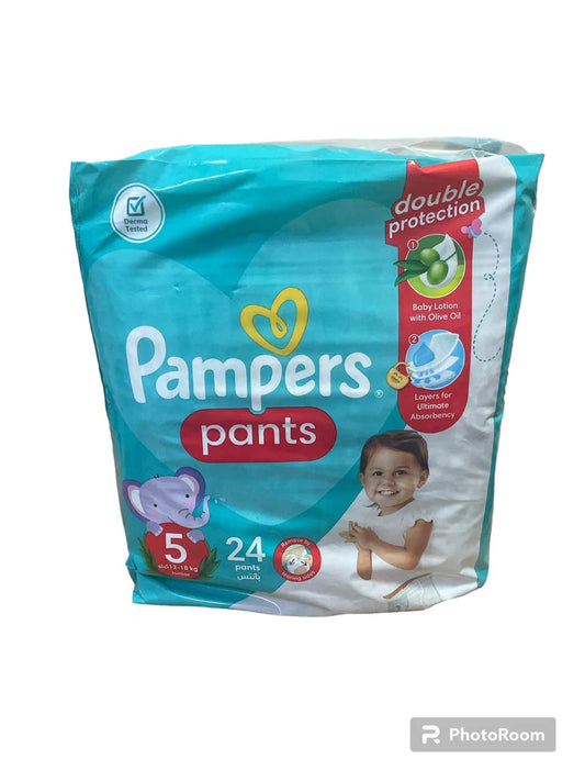 PAMPERS (PANTS 5) 12-18 KG 24 PCS