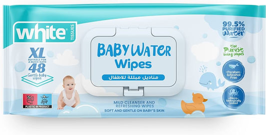 WHITE WET WIPES KIDS 48 WIPES
