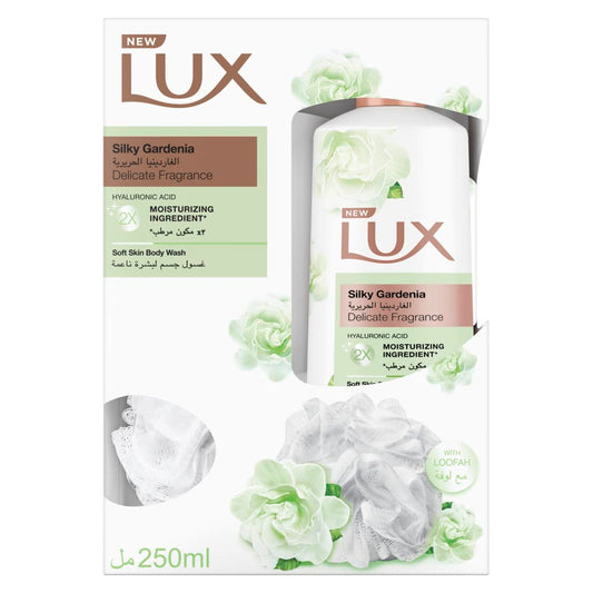 LUX SHOWER GEL SILKY GARDENIA 250M+LOVة OFF15