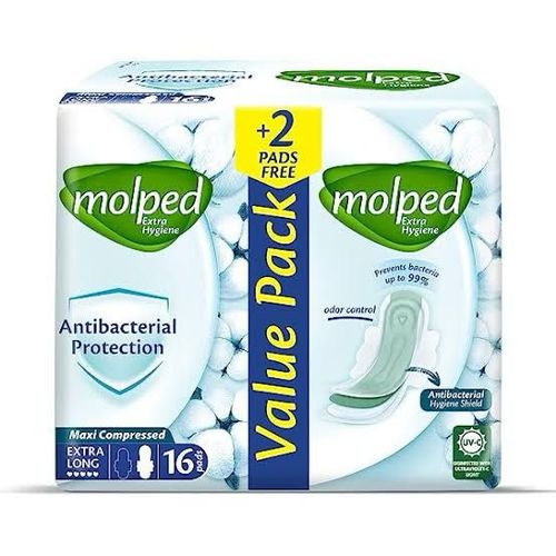 MOLPED ANTI BACTERIAL EX LONG 16 PADS 1+1 عرض خاص