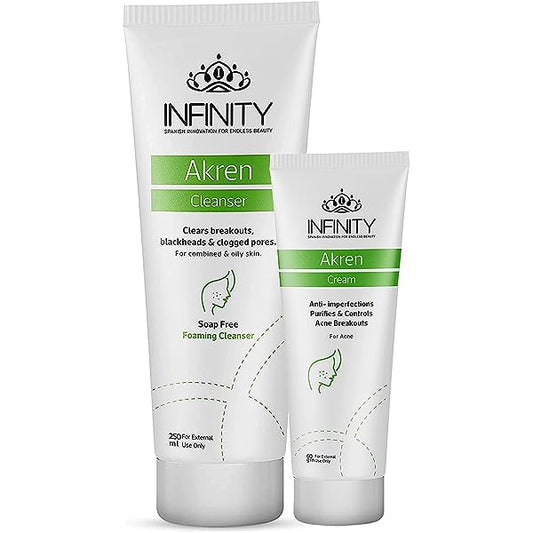 INFINITY AKREN FOAMING CLEANSER + AKREN CREAM 60GM