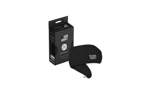 THE HAIR ADDICT FRIZZ-OFF TOWEL MEDIUM فوطة اسود