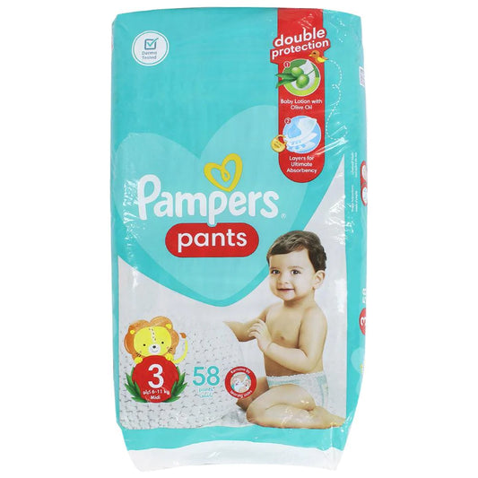 PAMPERS (PANTS 3 ) 6-11 KG 58PCS