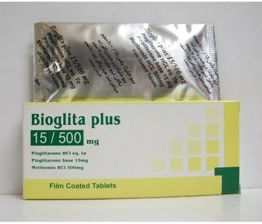 BIOGLITA PLUS 15/500 MG 20 TAB