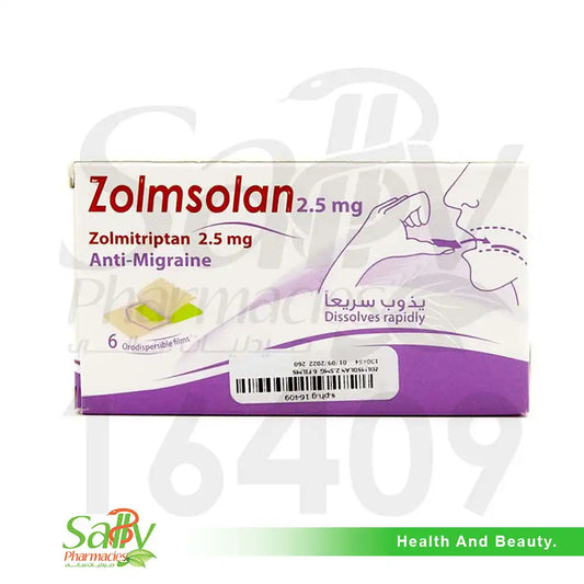 ZOLMSOLAN 2.5 MG 6 FILMS