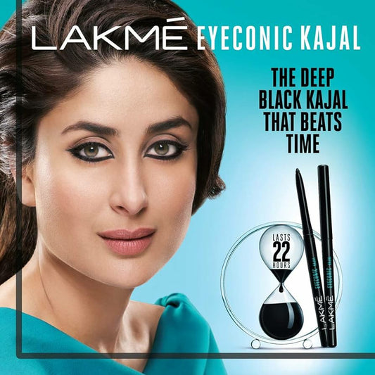 LAKME EYECONIC WATERPROOF KAJAL DEEP BLACK