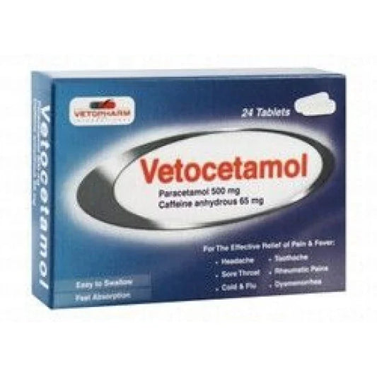 VETOCETAMOL 500/65MG 24 TAB