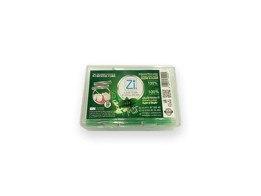 ZI DENTAL FLOSS TOOTHPICK MINT 30PICK علبه مستطيلة نعناع