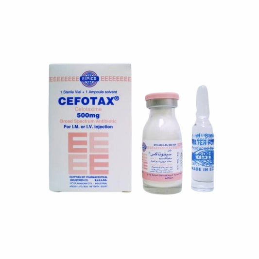 CEFOTAX 0.5 GM 1 VIAL + 1 AMP SOLVENT