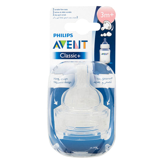 AVENT CLAAIC NIPPLE 3M+ SCF635/27 متعددة التدفق