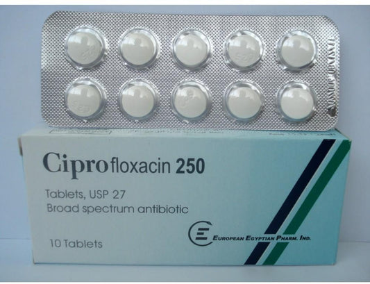 CIPROFLOXACINE 250 MG 10 TAB