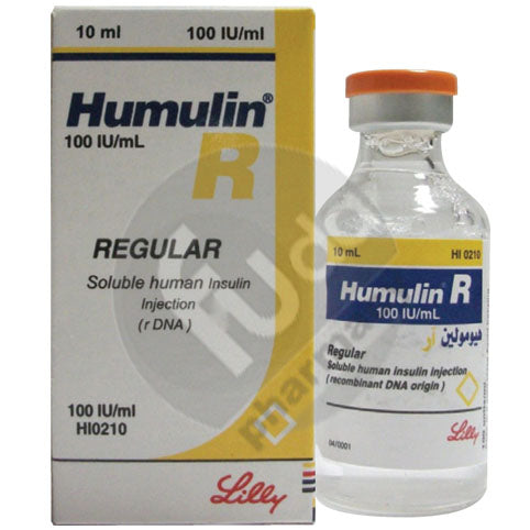 Humulin - R - 100 I.U 5 Vial 3 Ml
