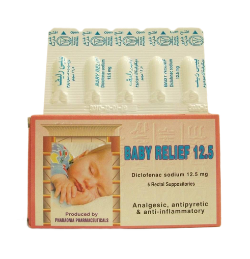 BABY RELIEF 12.5 MG 5 SUPP