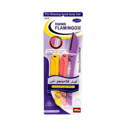 FLAMINGO FOR SHAVING FACIAL BODY HAIR 3PCS