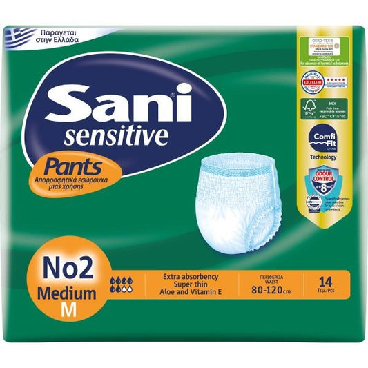 SANI SENSITIVE PANTS MEDIUM 14PCS