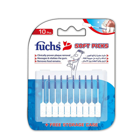 FUCHS SOFT PICKS 10 قطع سلاكة اسنان