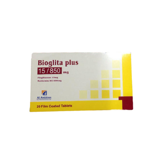 BIOGLITA PLUS 15/850 MG 20 TAB