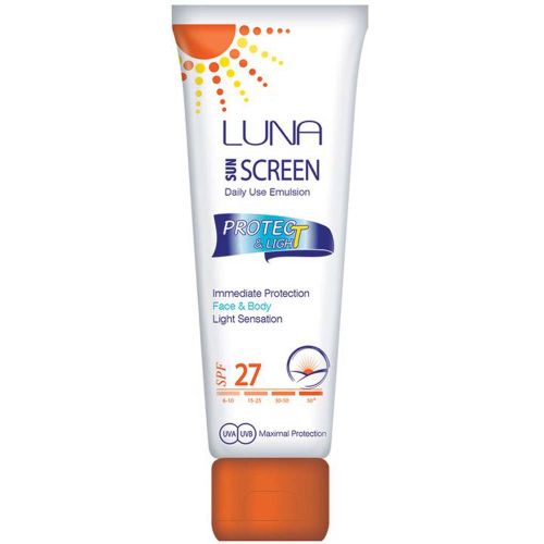 لونا صن بروتك آند لايت للوجه والجسم بعامل حماية من الشمس 27، 130 مل