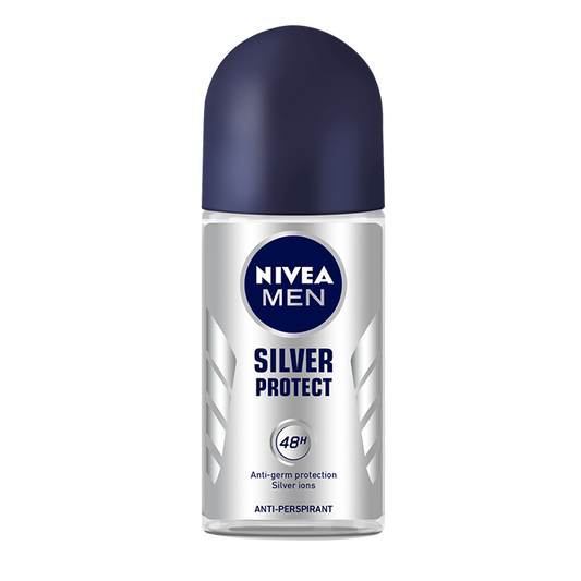 مزيل العرق نيفيا رول اون (فضي) للرجال 50 مل خصم 15