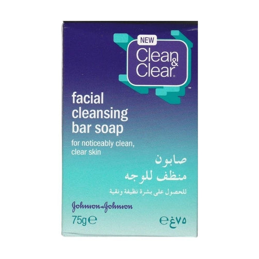 CLEAN&CLEAR FACIAL CLEANSING BAR SOAP 75G