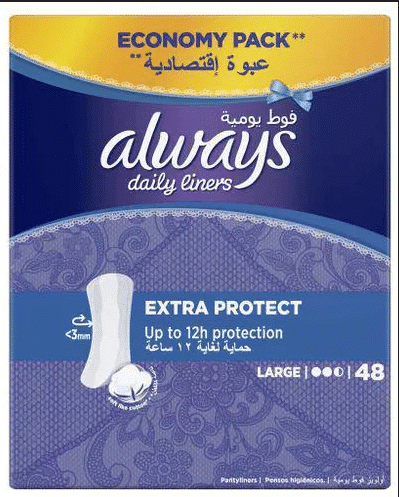 ALWAYS EVERYDAY EXTRA PROTECT (LARGE) 48 PCS
