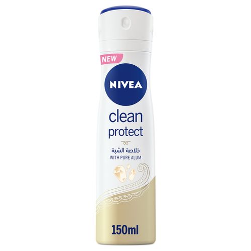NIVEA DEOD SPRAY (CLEAN PROTECT) ALUM 150ML وفر10ج