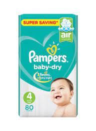 PAMPERS (4) MAXI (9-18KG) 80PCS ماكسي