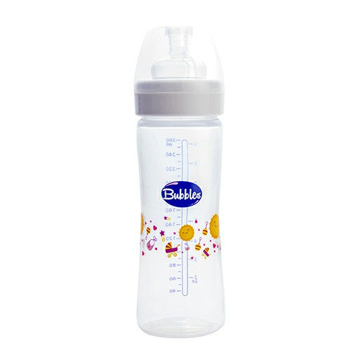BUBBLES FEEDING BOTTLE CLASSIC 260ML (8034) بيبرونه ابيض