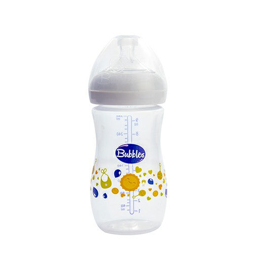 BUBBLES FEEDING BOTTLE NATURAL 280ML (8072) بيبرونه ابيض