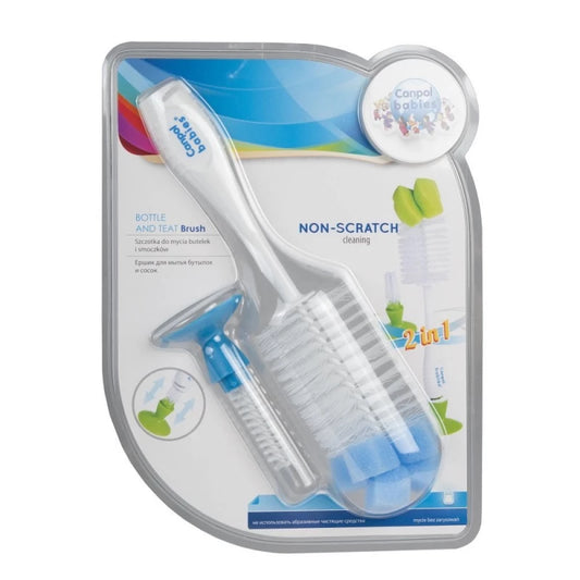 CANPOL BABIES COD 2/413 فرشاه تنظيف ببرونه وحلمة