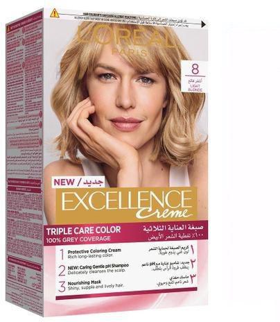 LOREAL EXCELLENCE CREME 8 LIGHT BLONDE OFF15