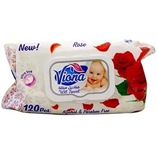 Viona Wipes Baby Rose 120Pcs