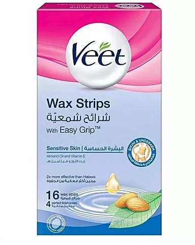 Veet(Bikini-Underarm) 16Waxstrips(Mint Extract)