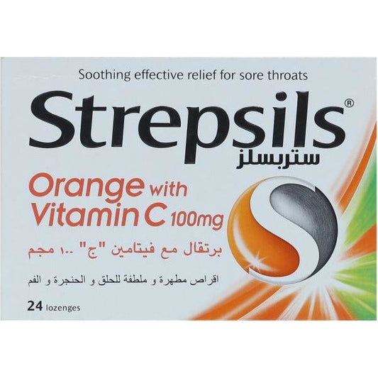 ستربسلز (فيتامين سي) 100 ملغ 24 قرصًا