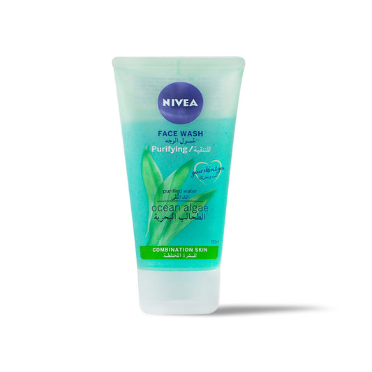 NIVEA FACE WASH PURIFYING OCEAN COMBINA 150M اخضر